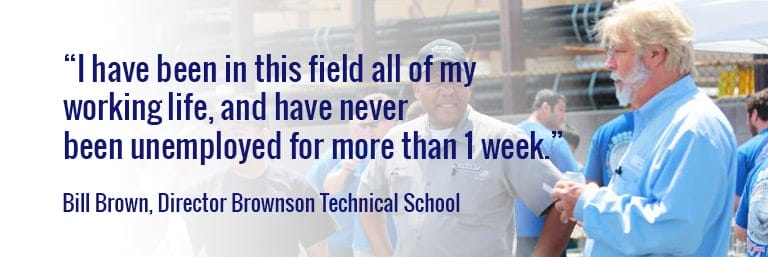 Director Bill Brown, quote "I have been in this field all of my working life, and have never been unemployed for more than 1 week."